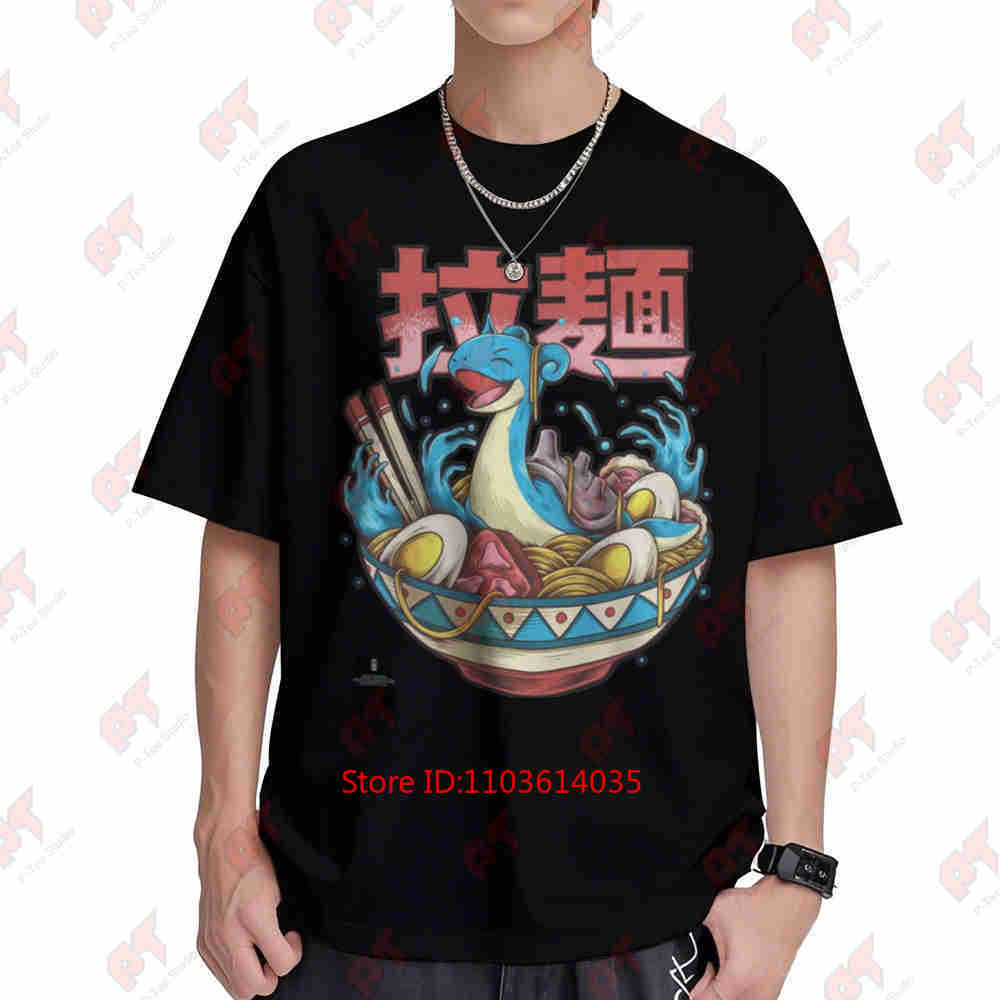 Laptop Sleeve - ラップラーメンアニメ半袖Tシャツ 100%コットンTシャツ