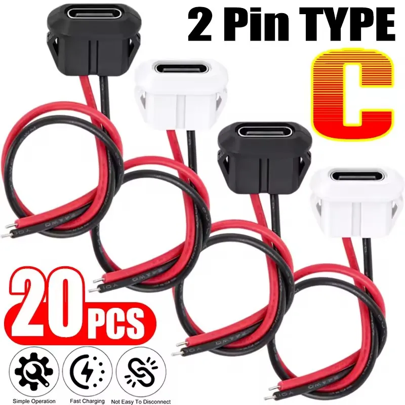 Usb C Hub - 2P Type-C メス型 2ピン USB コネクター、Type-C