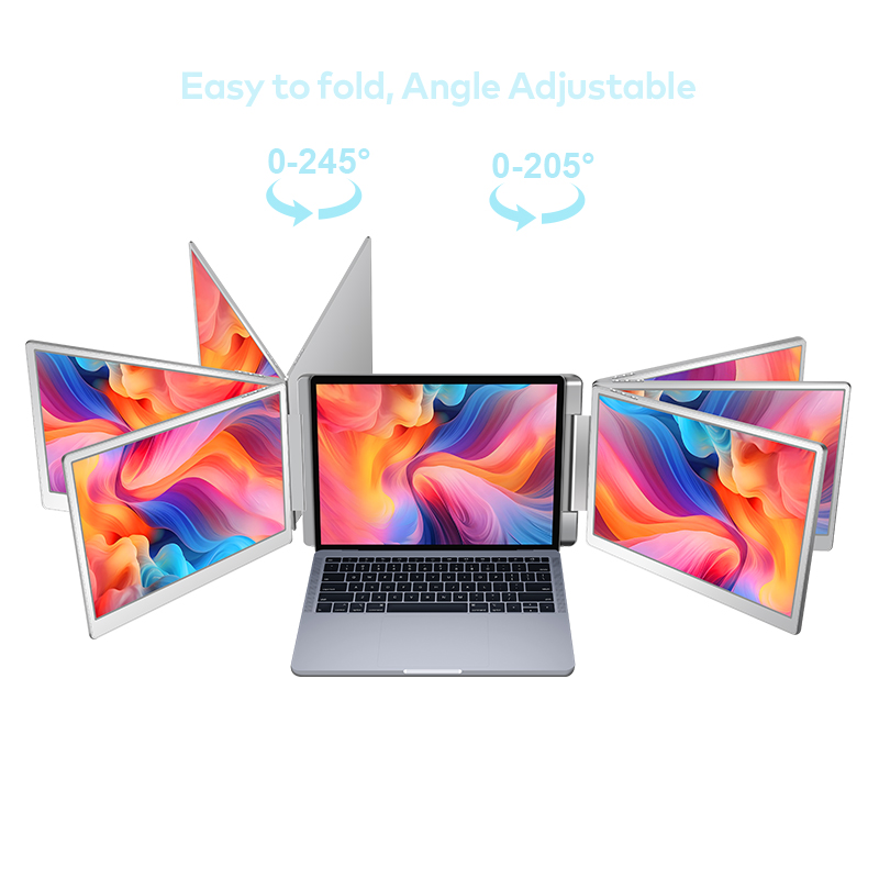 Laptop Stand - デュアルスクリーンディスプレイ ポータブルLCDモニター 14インチ 12～17インチMac/Win/Chrome対応 ノートパソコン用 調整可能スタンド付き
