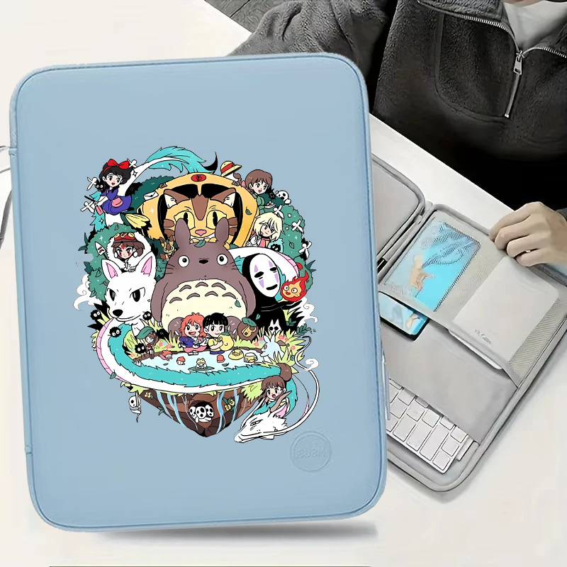 Laptop Sleeve - となりのトトロ PUレザー製ノートパソコンスリーブバッグ 漫画 11/13インチ ノートパソコンバッグ 防水