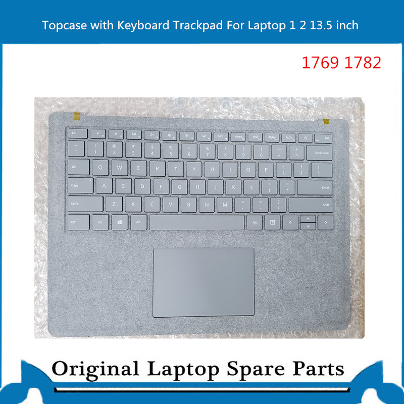 Keyboard Cover - Microsoft Surfaceラップトップ用トップケースアセンブリ,バックライト付きトラックパッド付きキーボード1 2 1769 1782,シルバー,ブラック,プラチナ,オリジナル