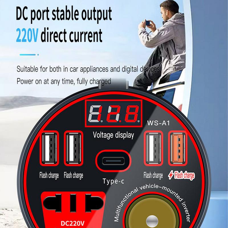 Laptop Charger - 車の充電器ポート急速充電 USB 車の充電器アダプタ多用途自動車旅行電源インバーターラップトップロードトリップキャンプ