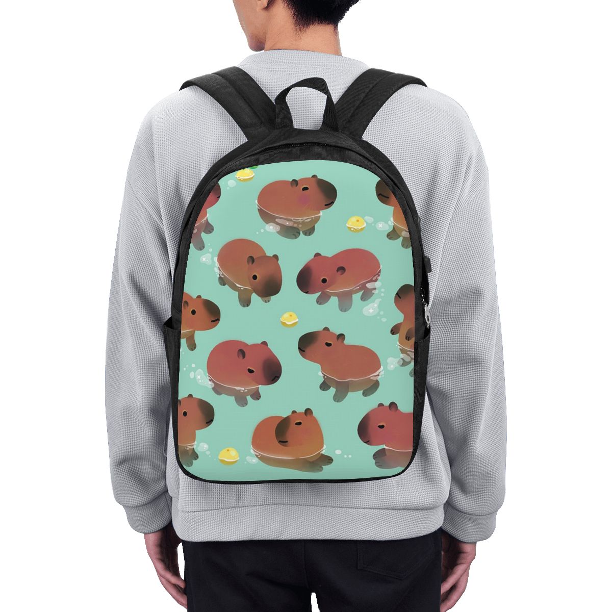 カピバラアニマル柄バックパック旅行ノートブックバッグコンピュ - Laptop Bag のレビューと価格