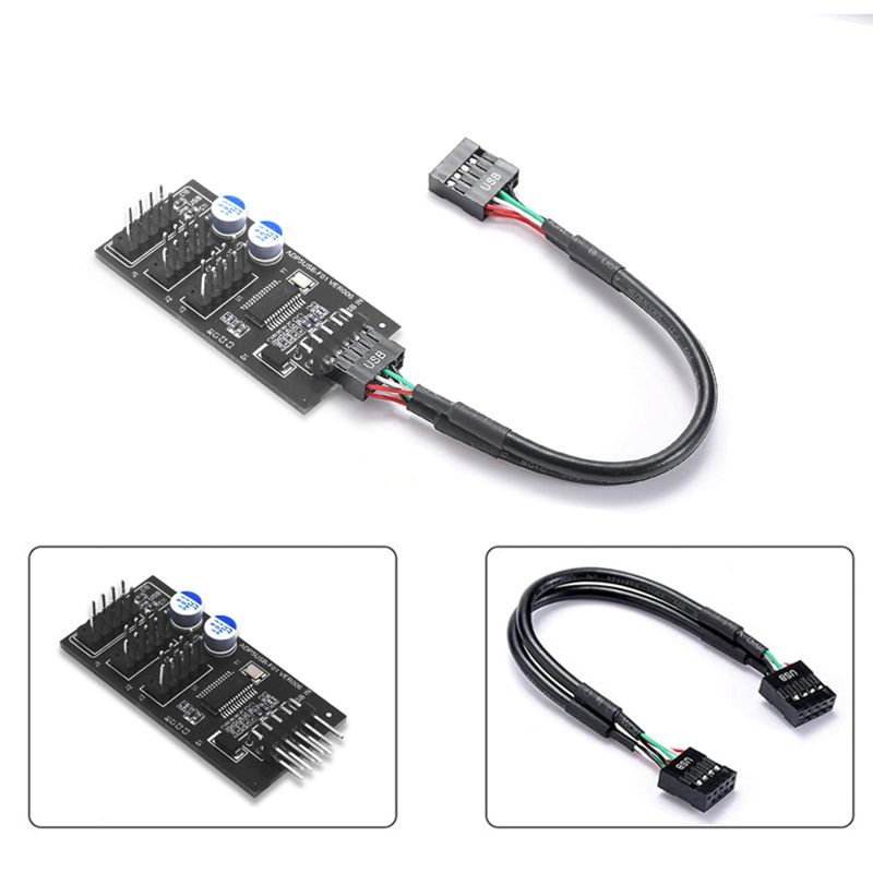 ABQX 9ピンUSBハブコネクター、USBスプリッター、1 - Usb Hub のレビューと価格