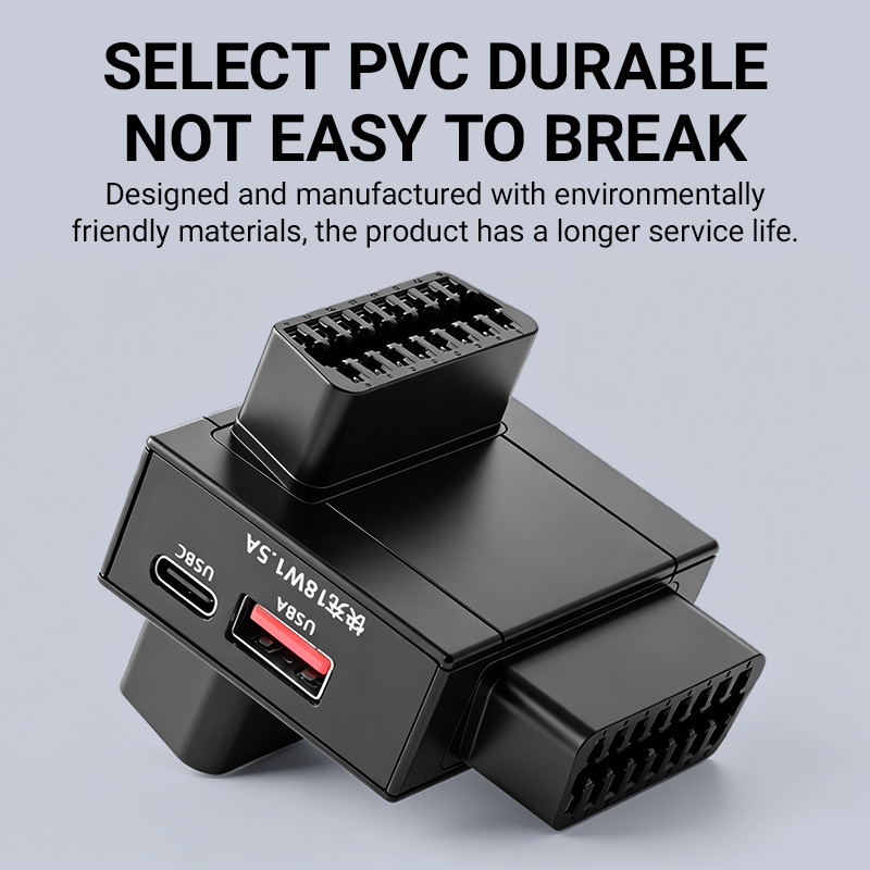 OBD2 スプリッターアダプター（1対2）、18W急速充電対 - Usb C Hub のレビューと価格
