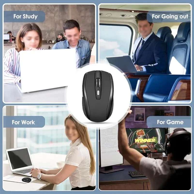 ワイヤレスマウス、静音マウス、2.4G、ポータブル、モバイル - Laptop Mouse のレビューと価格