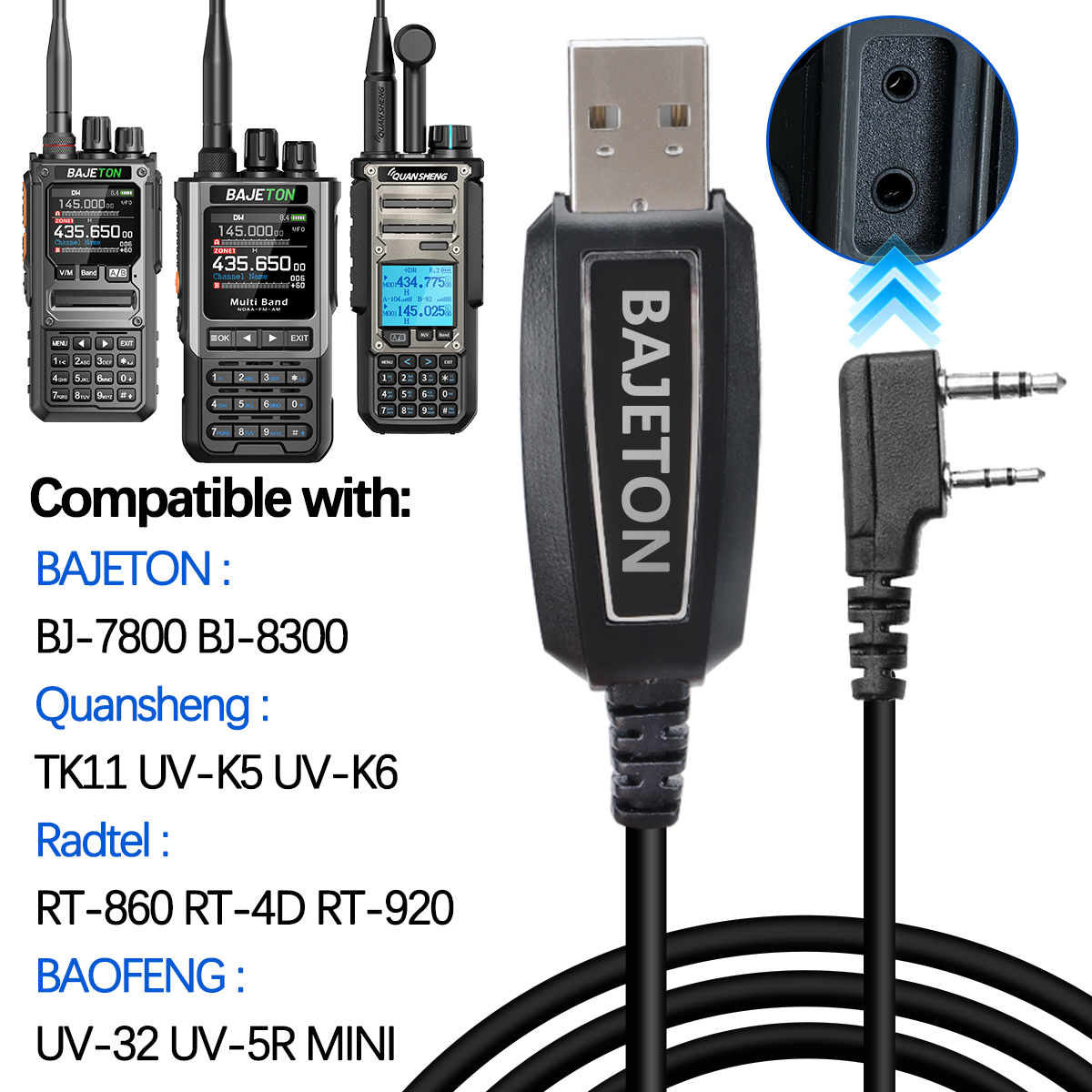 BAJETON トランシーバー USB プログラミングケーブ - Usb Hub のレビューと価格