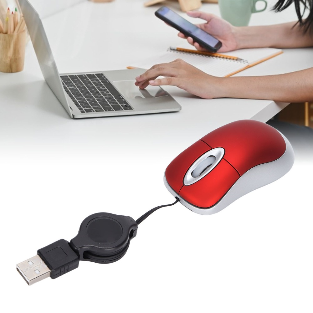 小型1200 DPI有線マウス 3ウェイホイール ミニサイズ - Laptop Mouse のレビューと価格