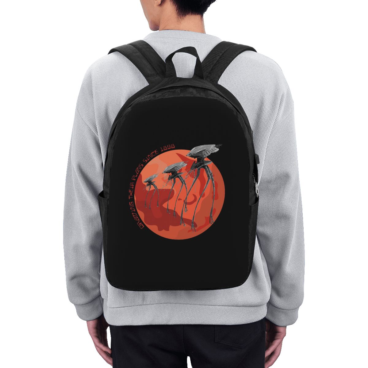 1898年以来の「世界の戦争」の計画図が描かれたバックパック - Laptop Bag のレビューと価格