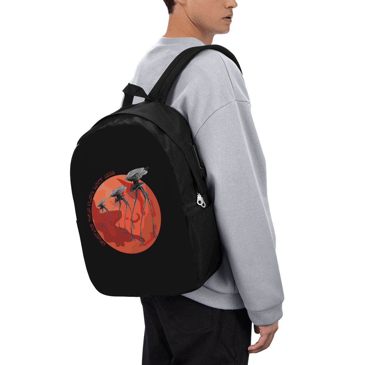 1898年以来の「世界の戦争」の計画図が描かれたバックパック - Laptop Bag のレビューと価格