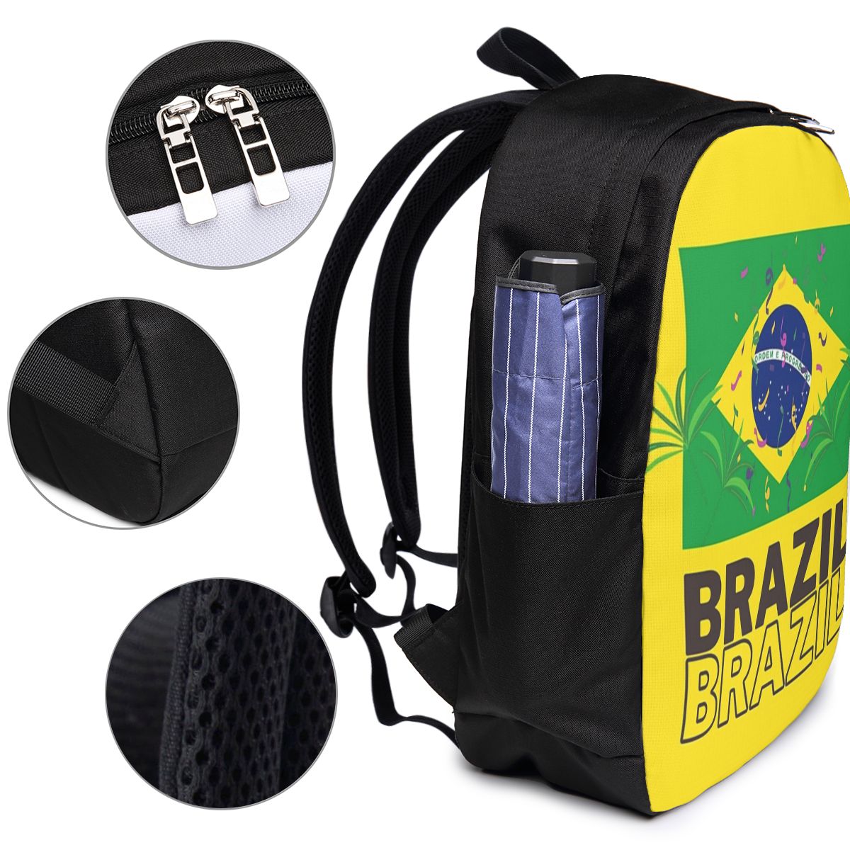 ブラジル国旗バックパック旅行ノートブックバッグコンピュータ大 - Laptop Bag のレビューと価格